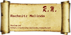 Rechnitz Melinda névjegykártya